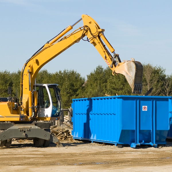 can i choose the location where the residential dumpster will be placed in Miller PA